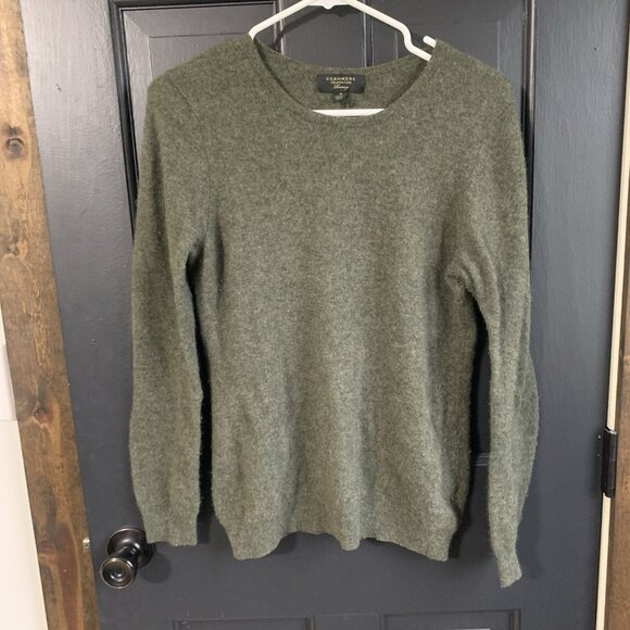 Charter Club Sweaters - Charter Club Luxury 100% Cashmere Green Pullover Sweater medium Cozy
